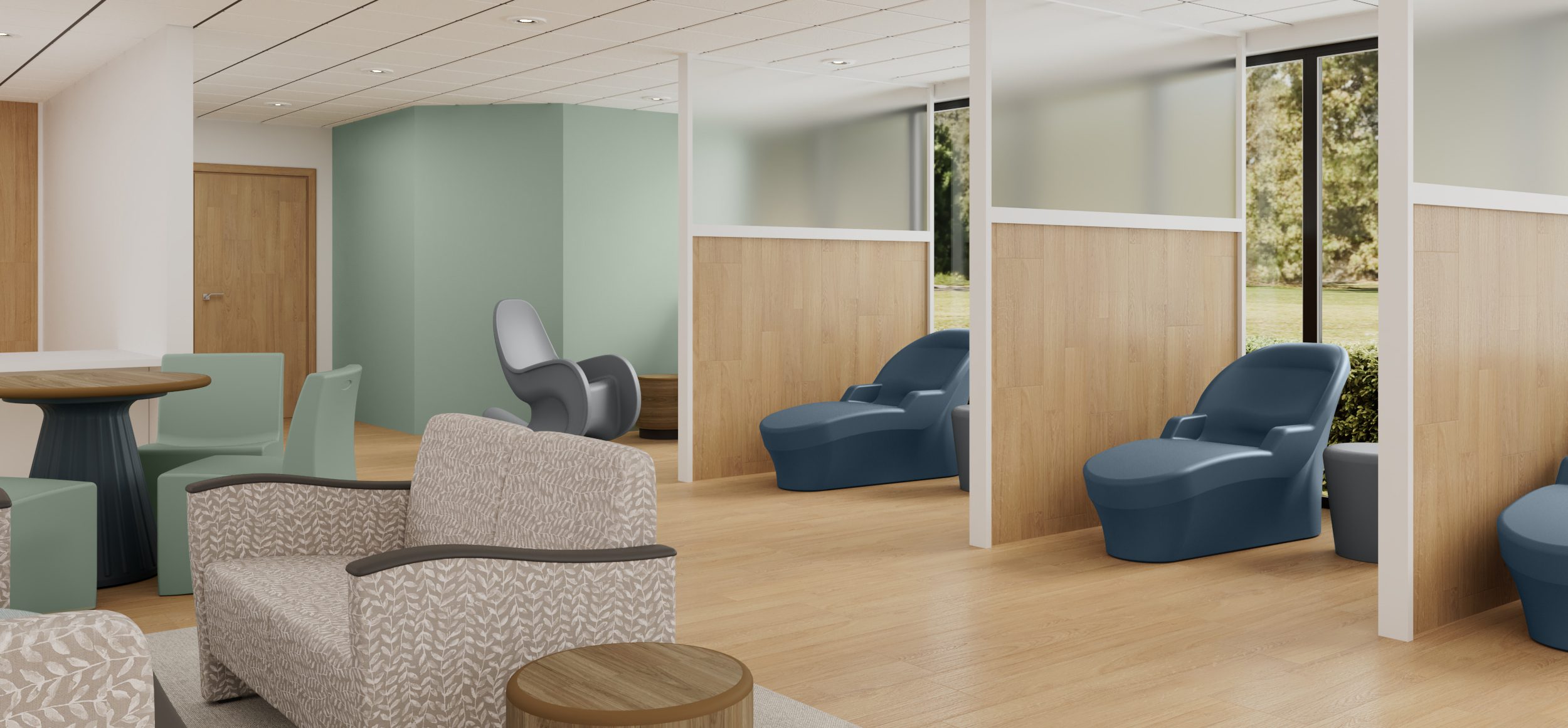 Psych Rocking Chairs Respite Chaise Lounge | Behavioral Health Chair | Norix